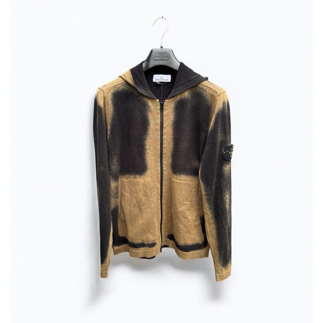Stone Island Hand Sprayed Zip Up Hoodie