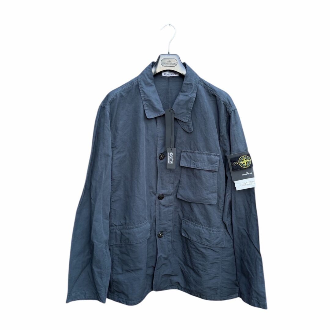 Stone Island Tela Cotone Lino Flammato-TC