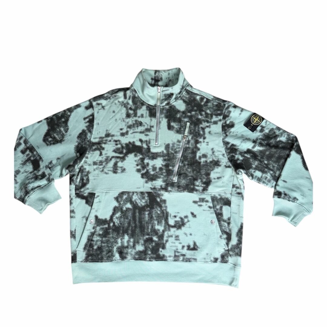 Stone Island SS24 1/4 Zip Camo Sweatshirt