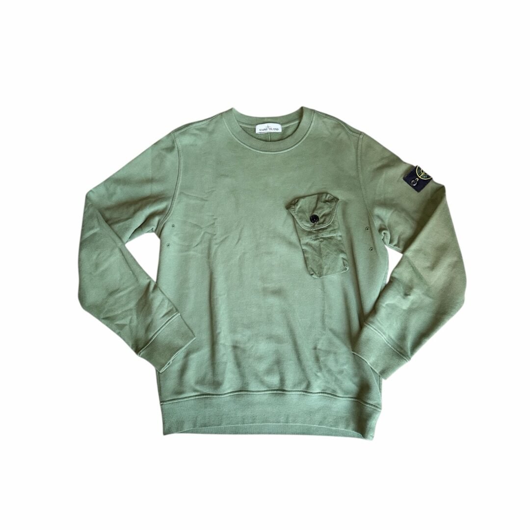 Stone Island Single Pocket Garment Dyed  Sweatshirt