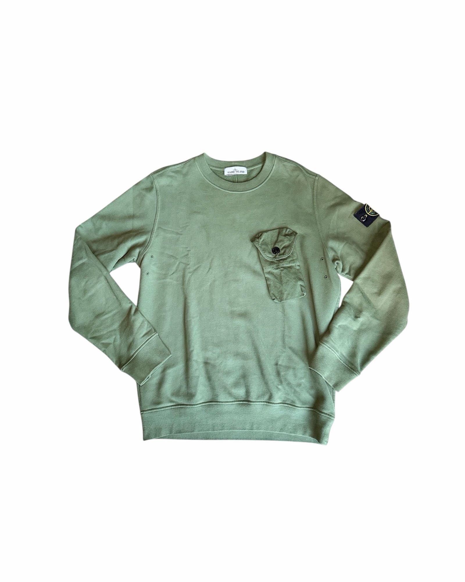 Stone Island Single Pocket Garment Dyed  Sweatshirt