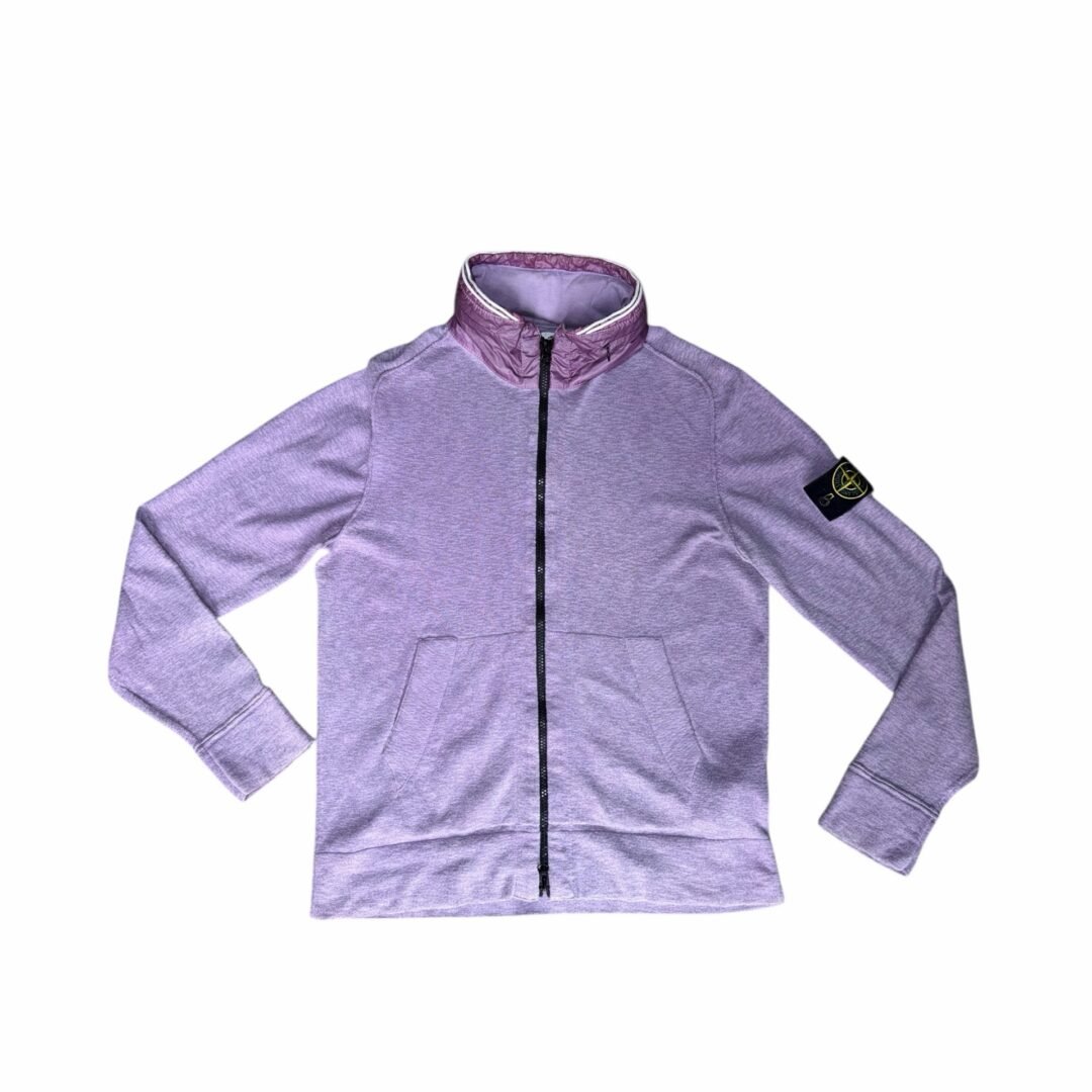 Stone Island Wool Zip Up Hoodie