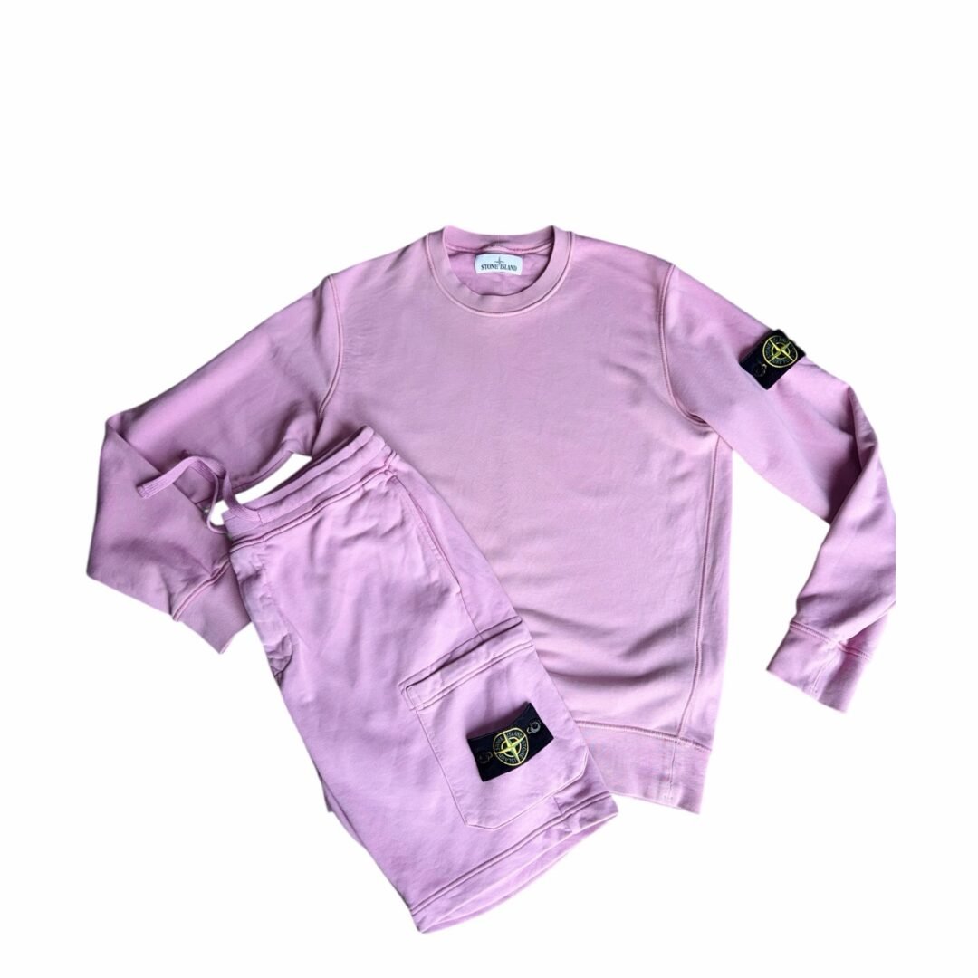 Stone Island Garment Dyed Sweatshirt and Cargo Short Set