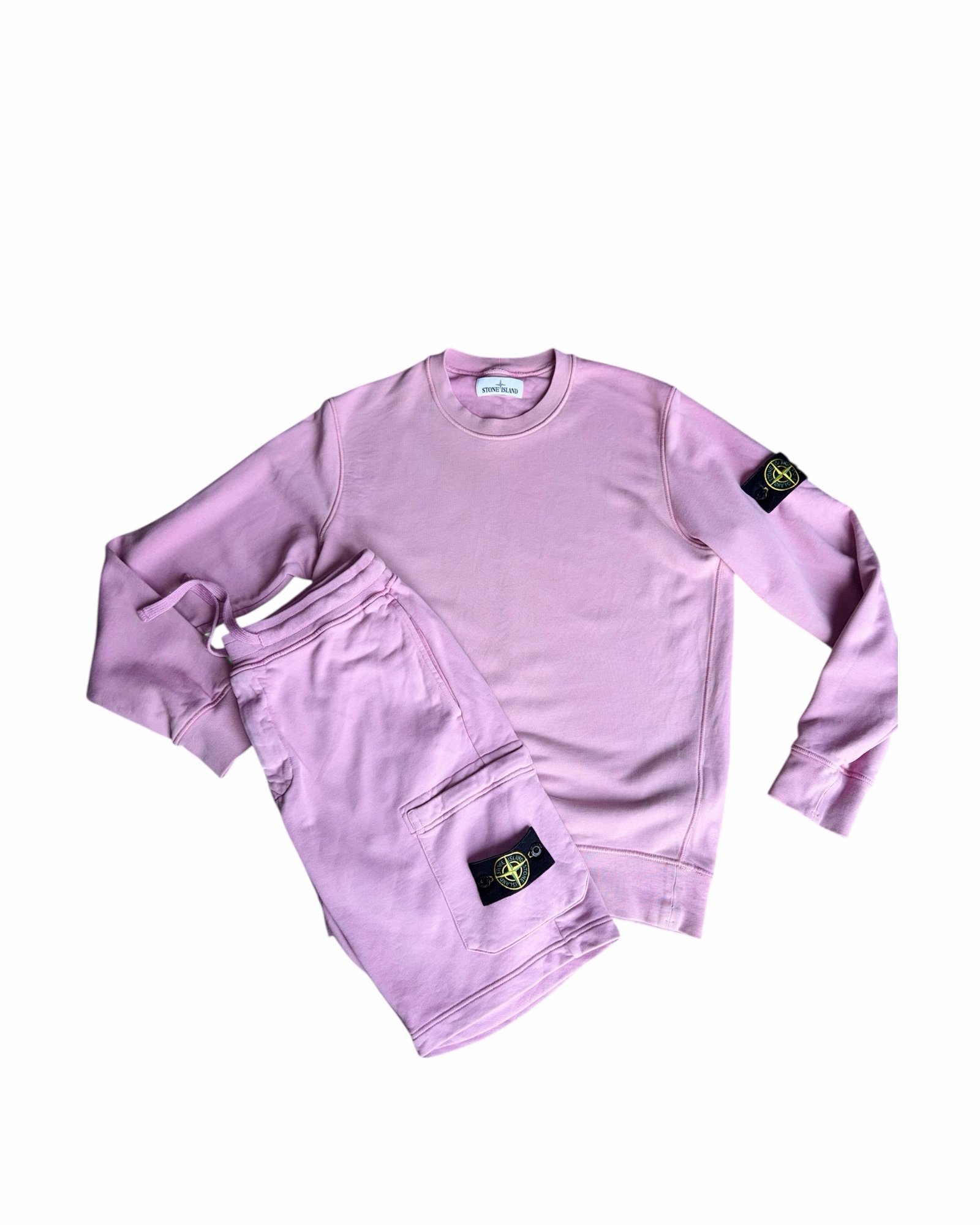 Stone Island Garment Dyed Sweatshirt and Cargo Short Set