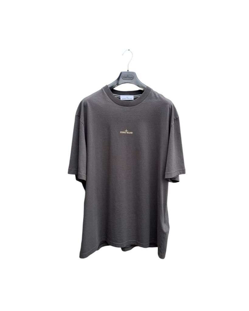 Stone Island Grey Numbers Compass T Shirt