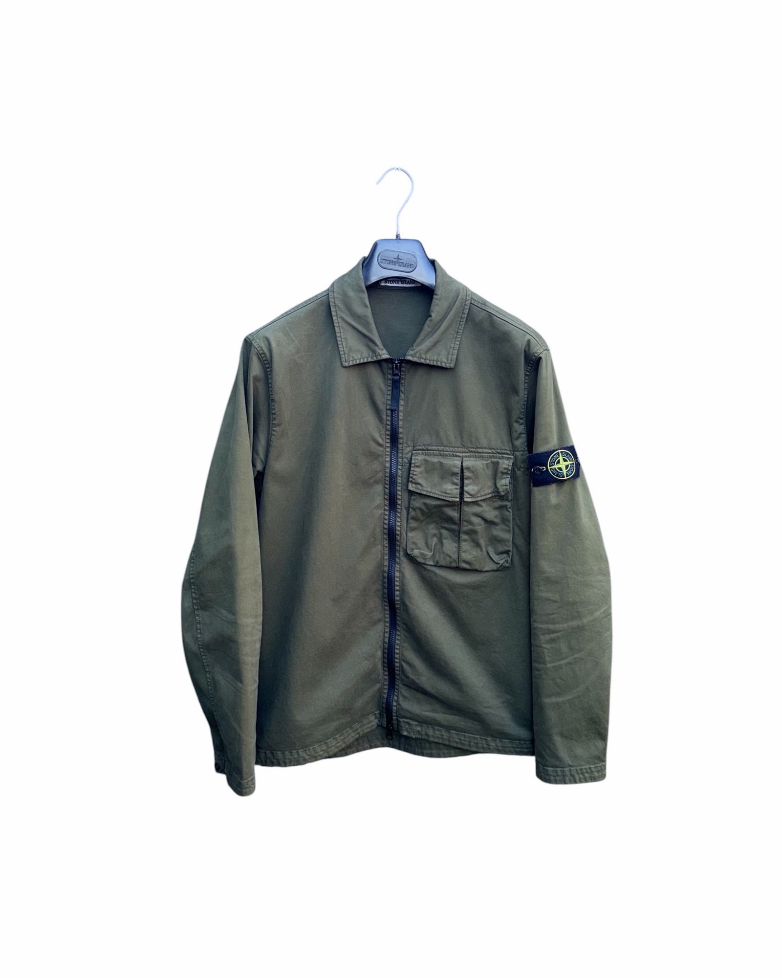 Stone Island Single Pocket Garment Dyed Overshirt