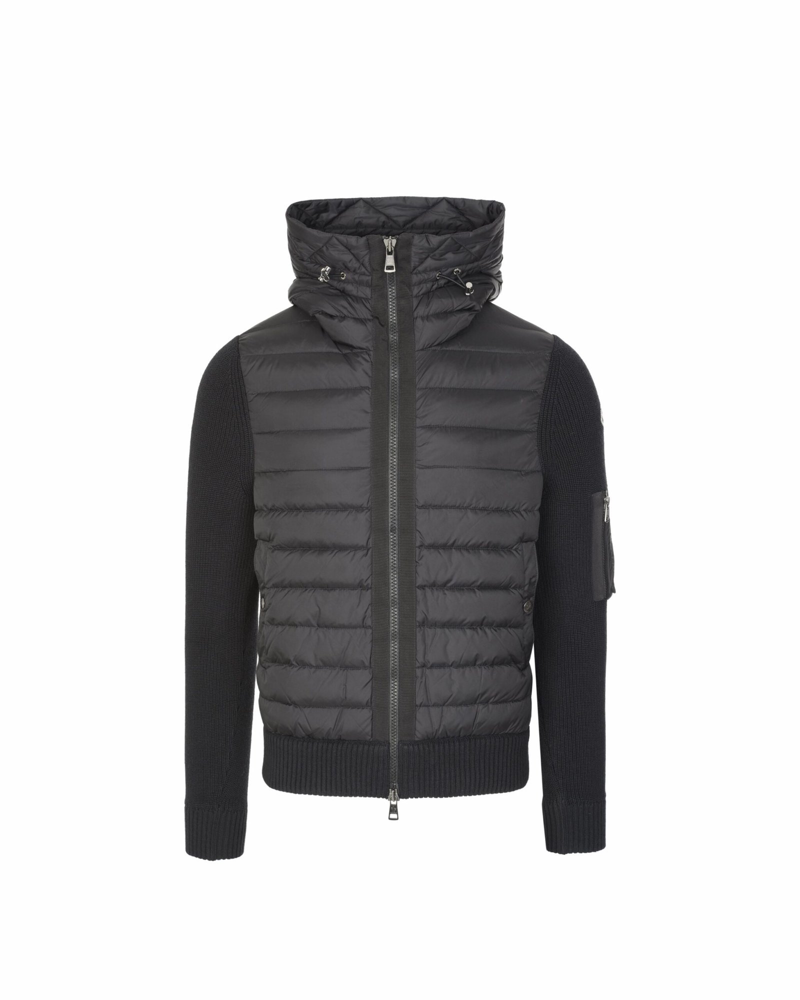 Moncler Padded Knit Zip Up Cardigan