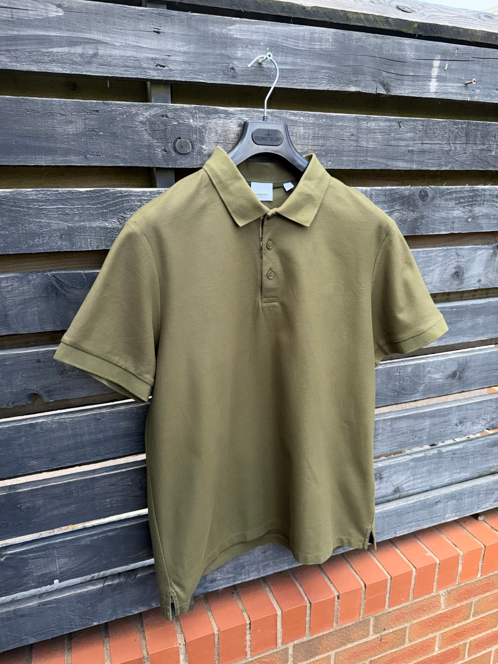Burberry Check Button Polo Shirt - Image 2