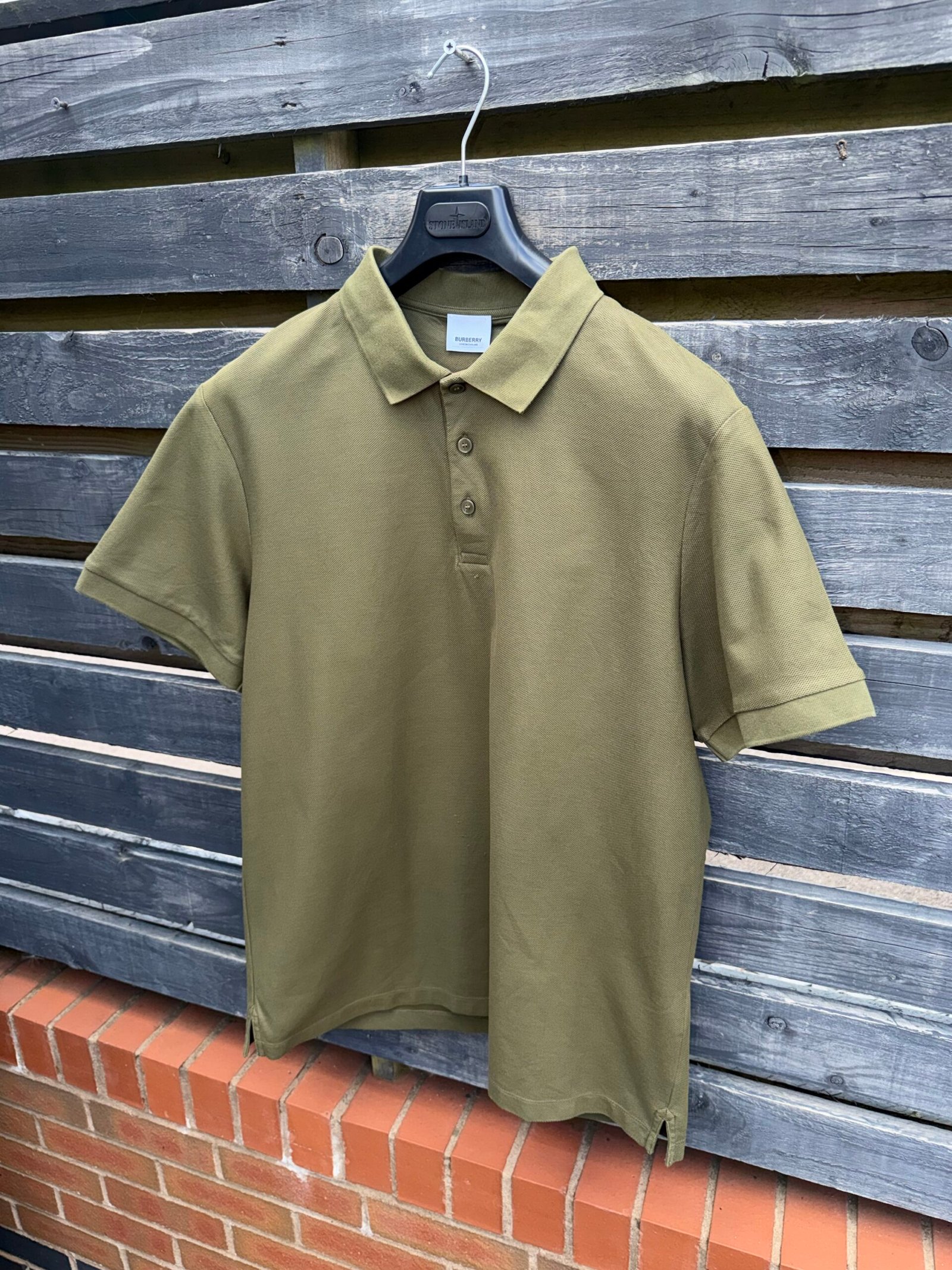 Burberry Check Button Polo Shirt - Image 6