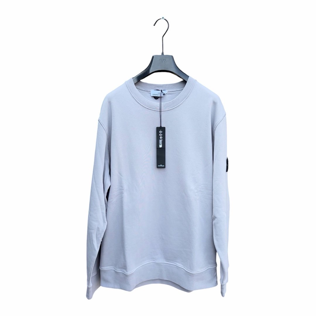 Stone Island Garment Dyed Compass Cotton Sweatshirt