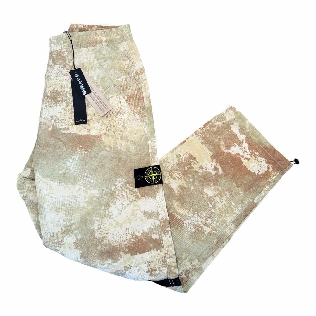 Stone Island Dissolving Grid Camo Cargo Trousers