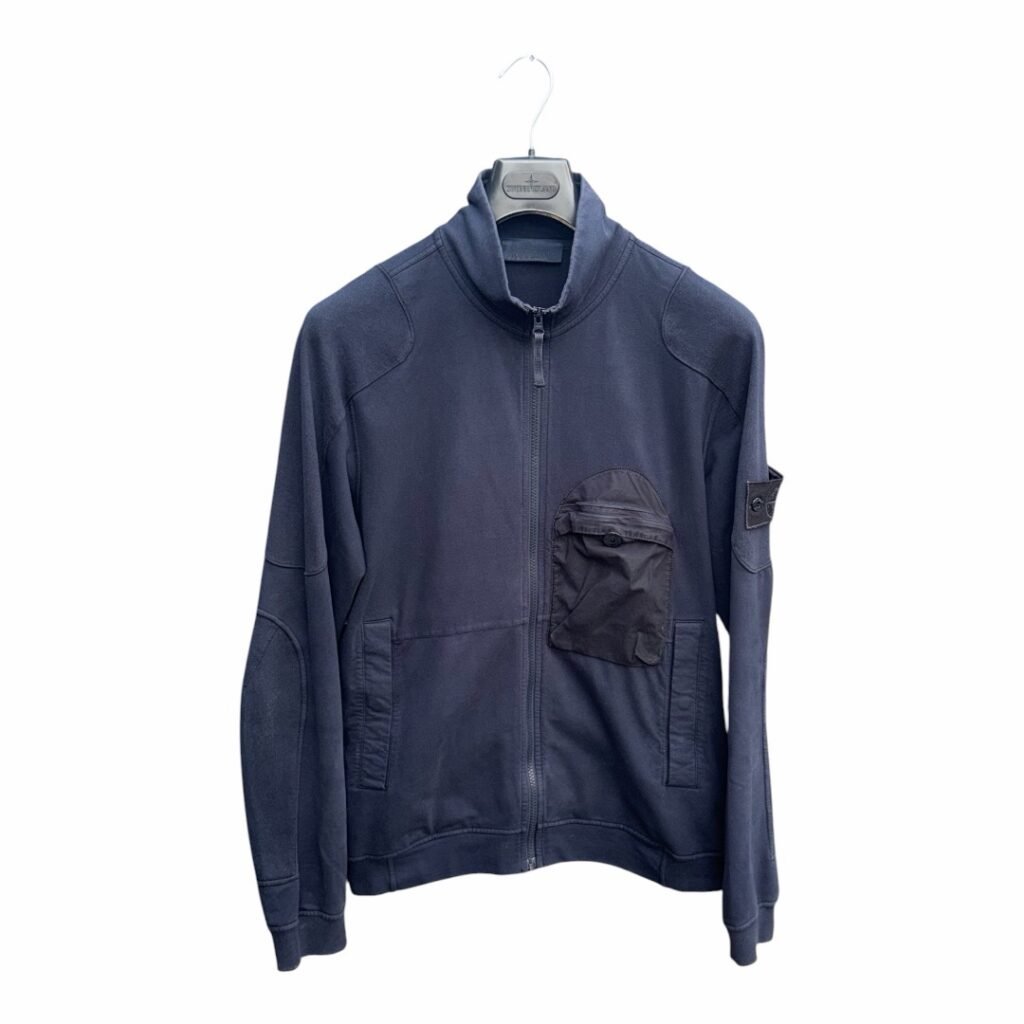 Stone Island Navy Ghost Zip Up