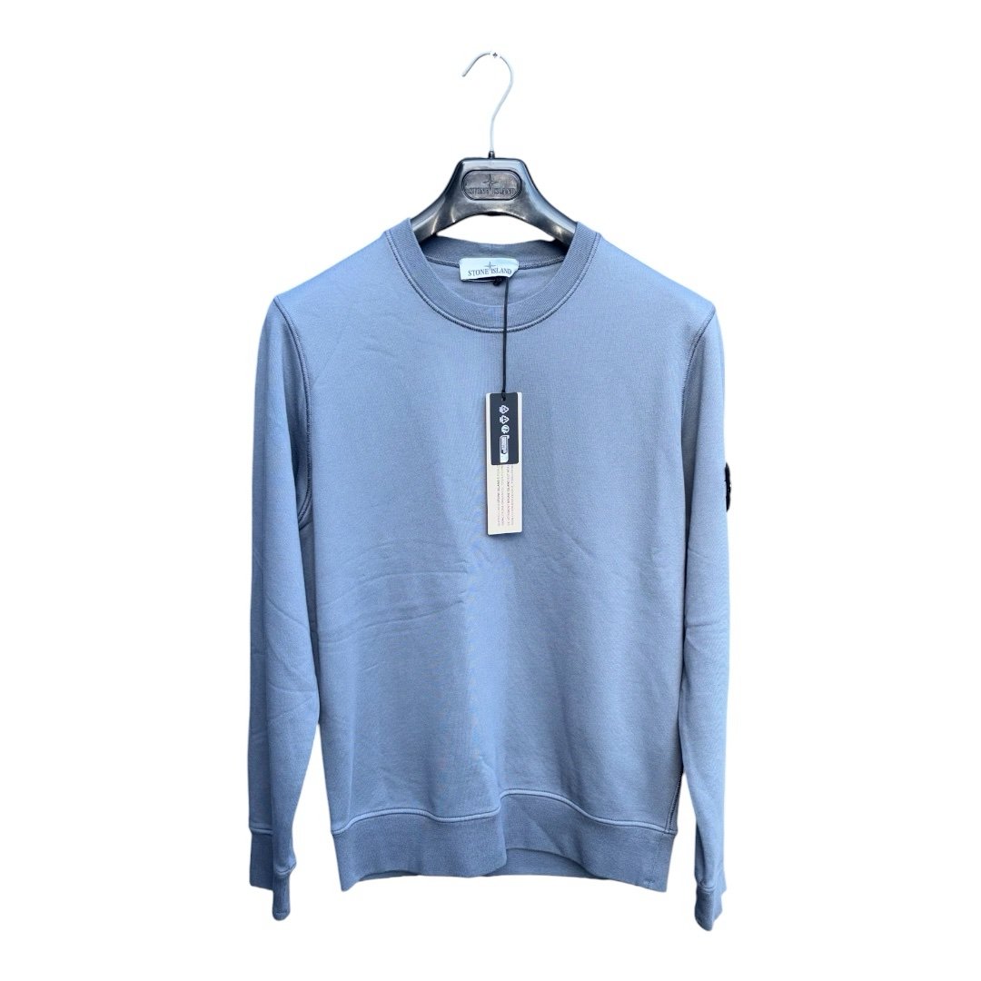 Stone Island Blue Garment Dyed Sweatshirt