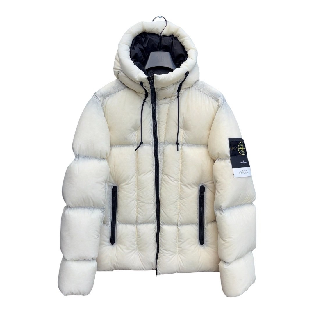 Stone Island Seam Faded Light Nylon Down Jacket